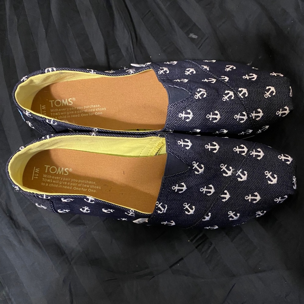 Toms Anchor Print Slip on